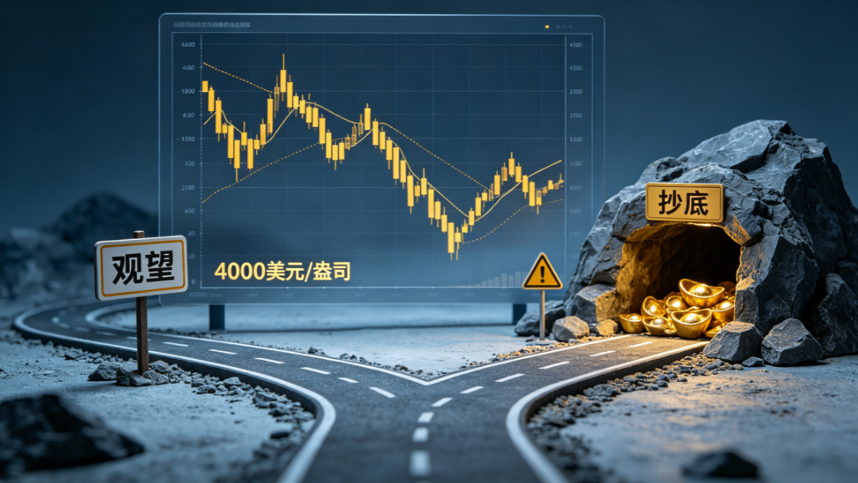 月24日，市场情绪急转直下，金价迎来回调，扭转了此前的单边上涨格局。伦敦现货黄金接连下探，跌破了4000美元/盎司关键支