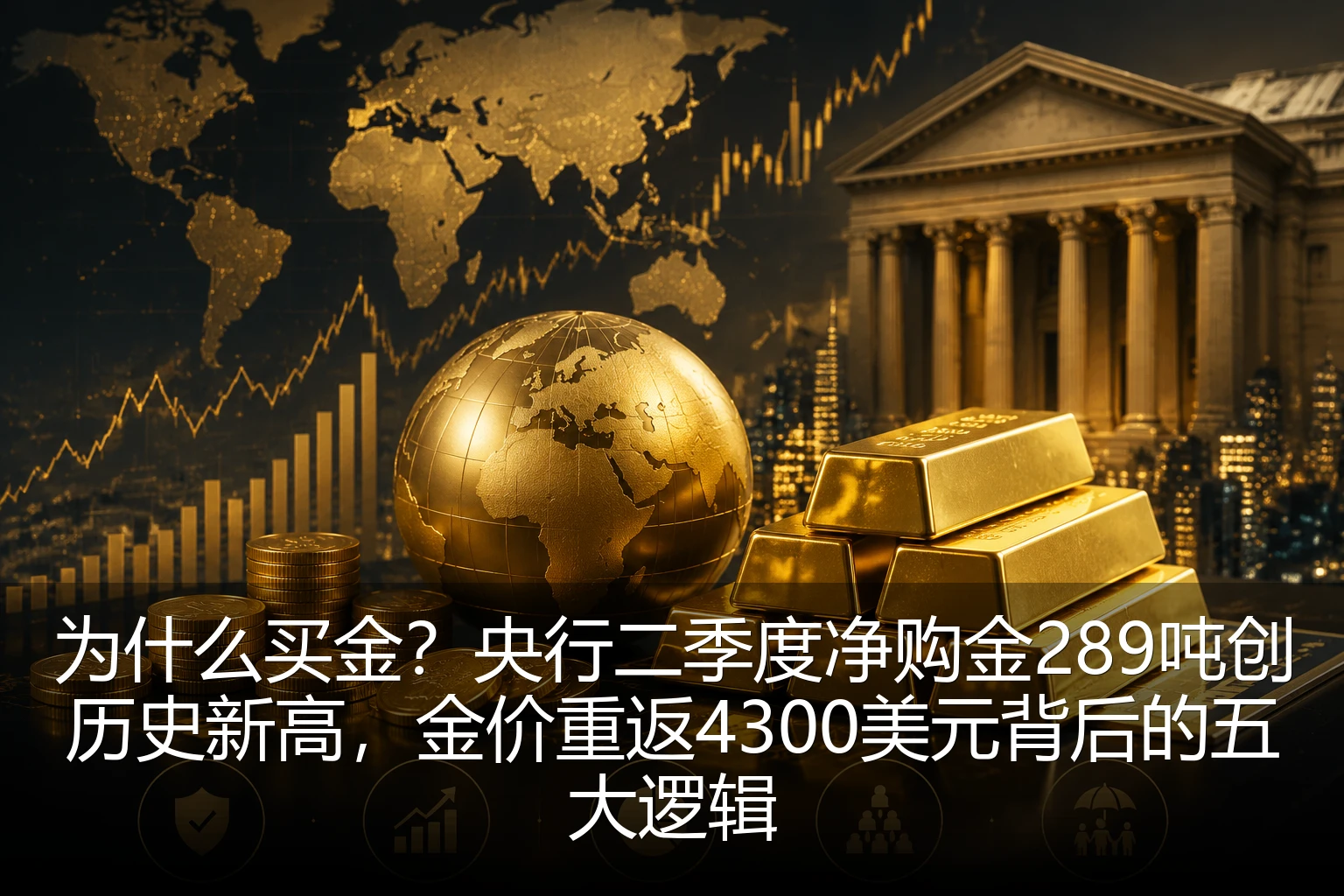 为什么买金？央行二季度净购金289吨创历史新高，金价重返4300美元背后的五大逻辑