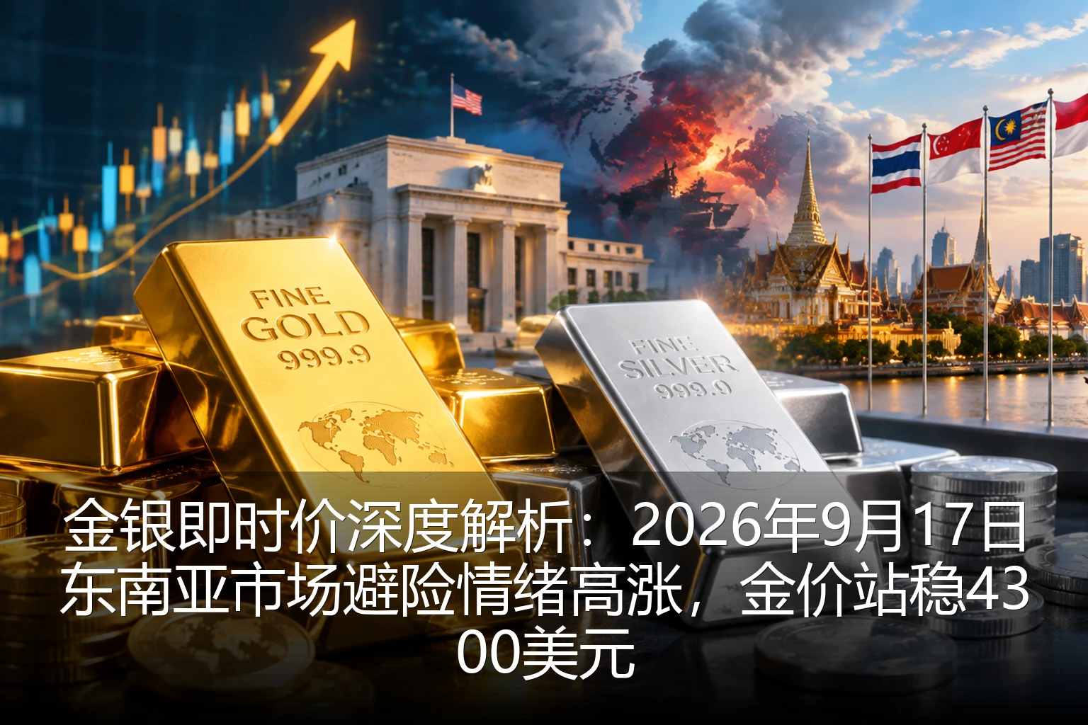 金银即时价深度解析：2026年9月17日东南亚市场避险情绪高涨，金价站稳4300美元